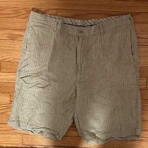EUC Tommy Bahama Men's Tan Checkered Shorts Lightweight Linen